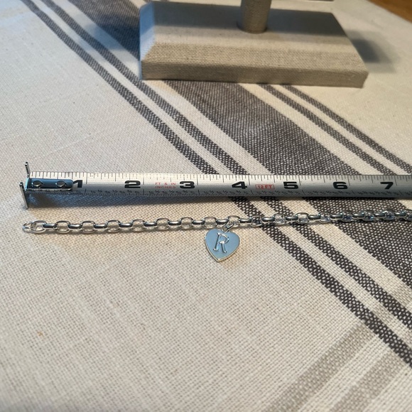 SILVER “R” INITIAL BRACELET - Picture 2 of 3